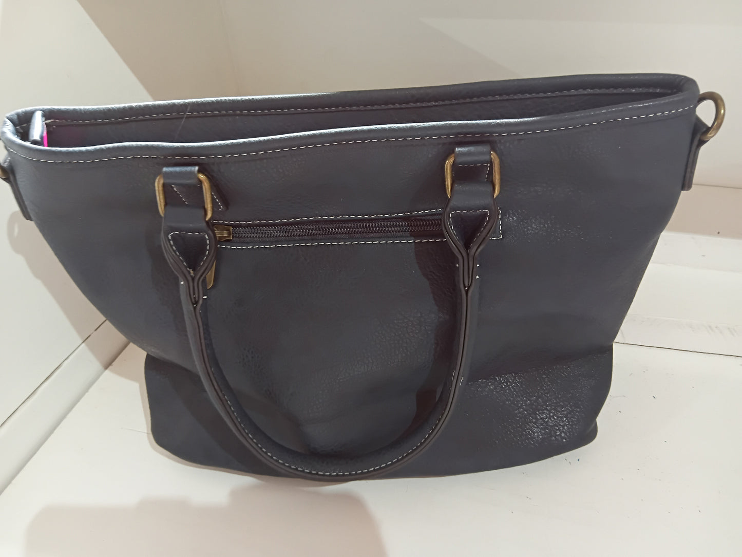 HANDBAG - NAVY BLUE (COTTON ROAD)
