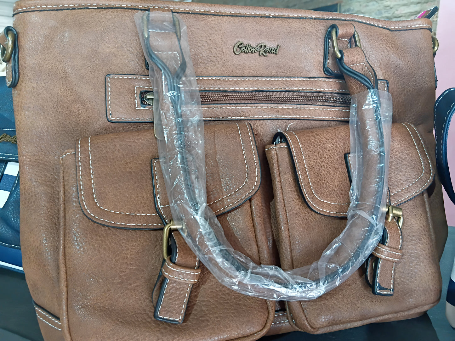 HANDBAG - RUSSET - REDDISH BROWN (COTTON ROAD) (Copy)