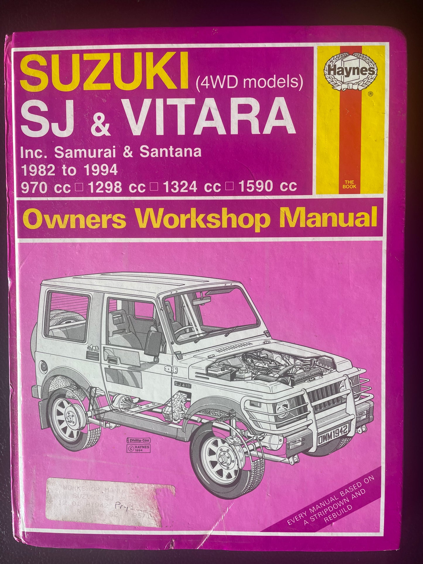 Suzuki SJ & Vitara Owners Workshop Manual