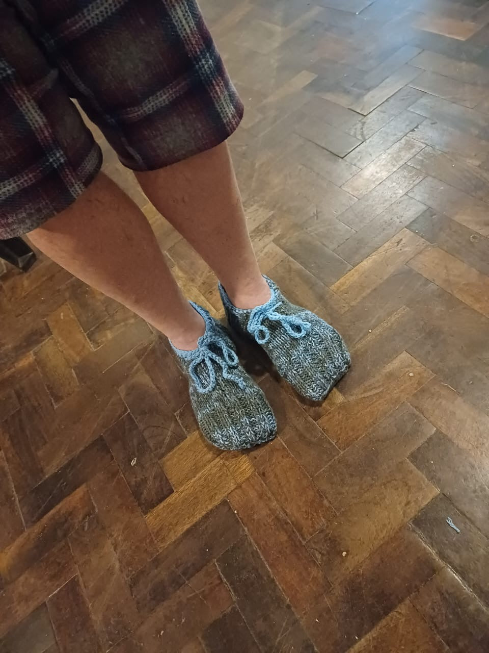 Knitted winter socks