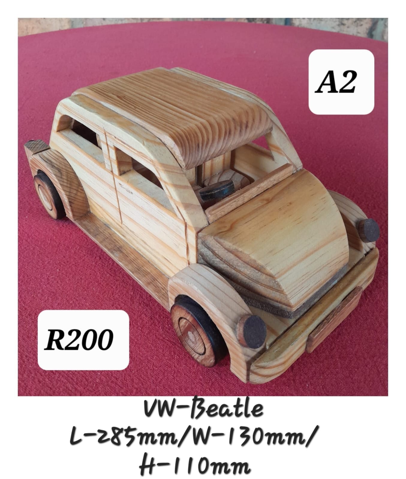 VW Beetle - Wood (285x130x110mm)
