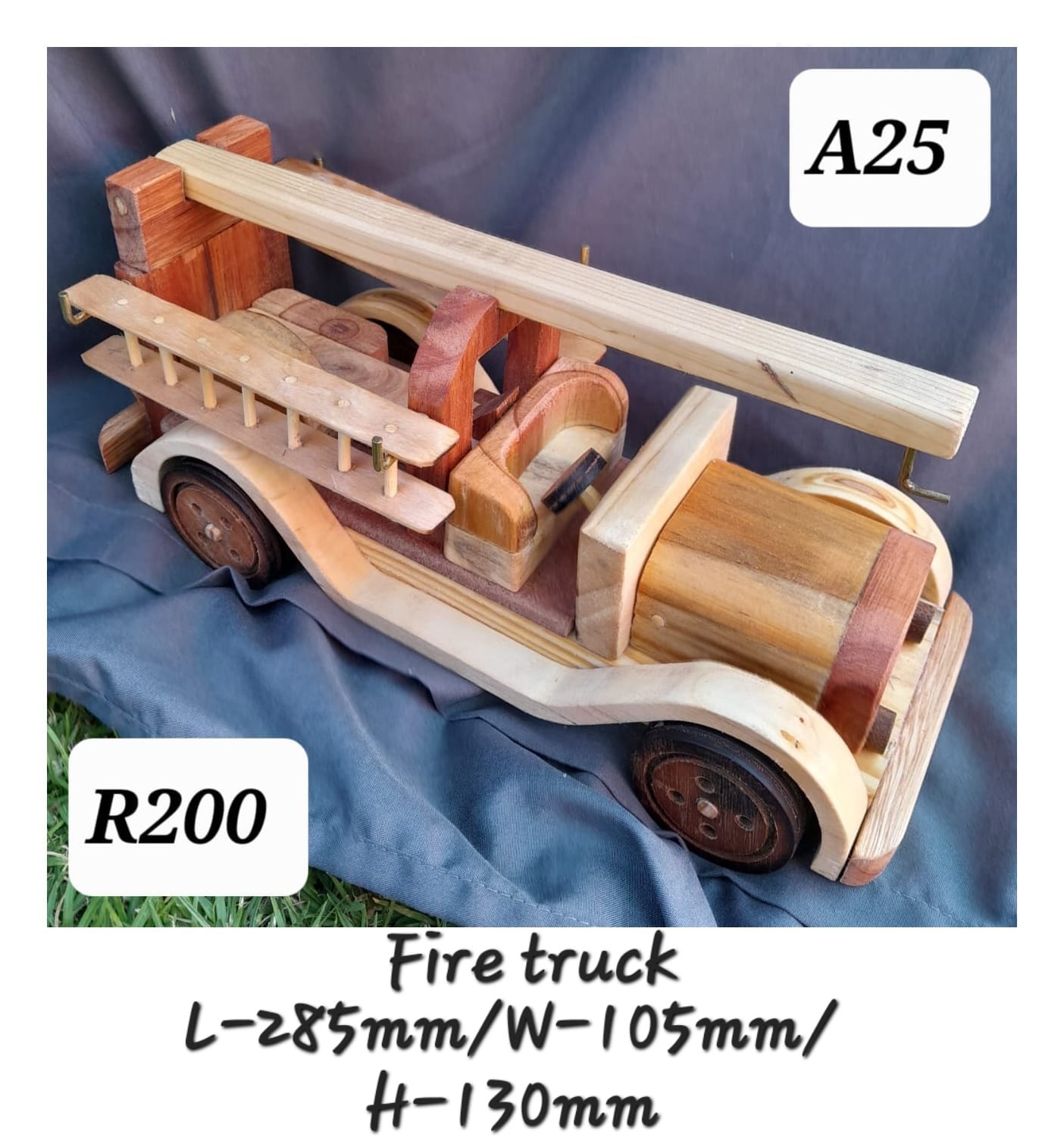 Wooden Fire Truck (285x105x130)