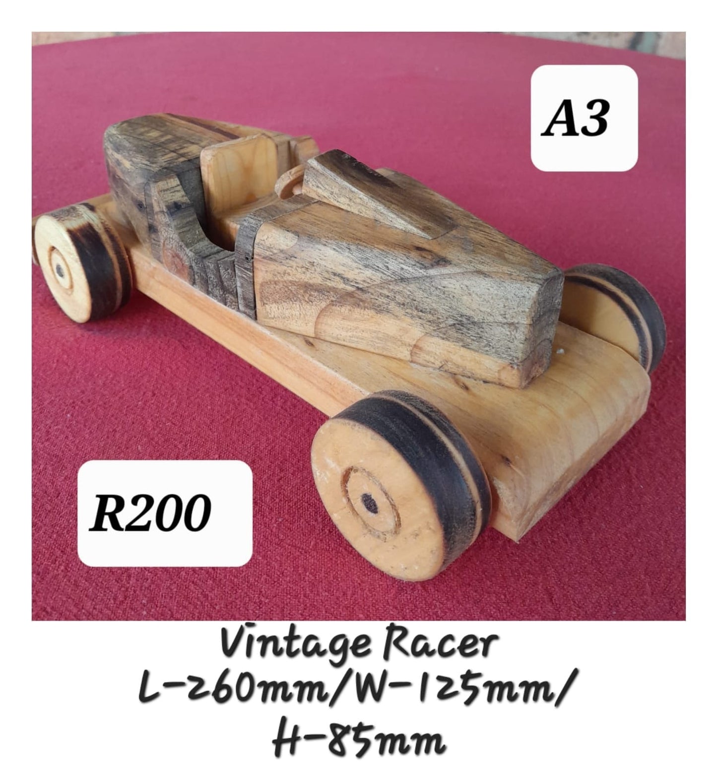 Vintage Racer - Wood (260x125x85mm)