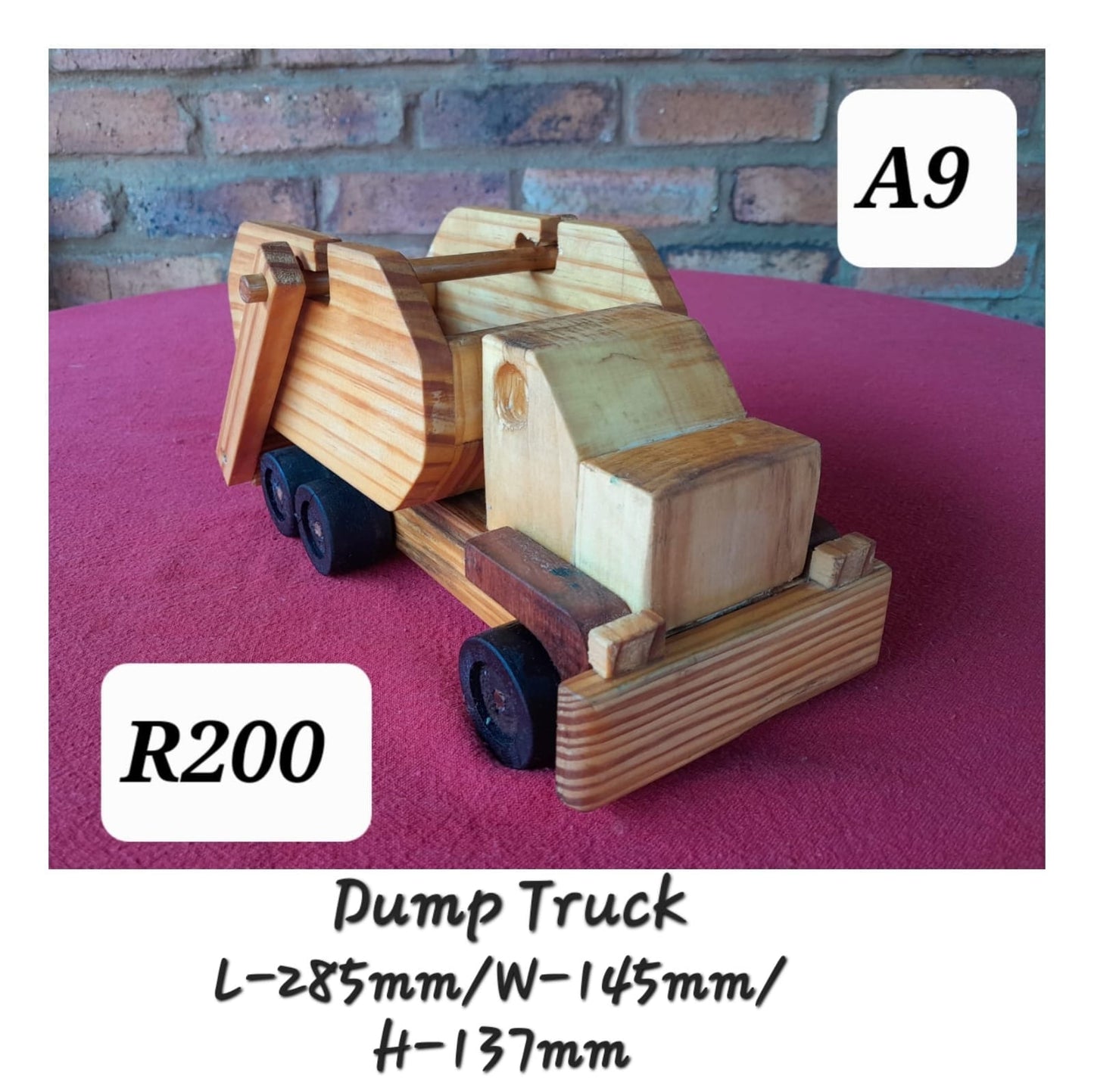Dump Truck - Wood (285x145x137mm)