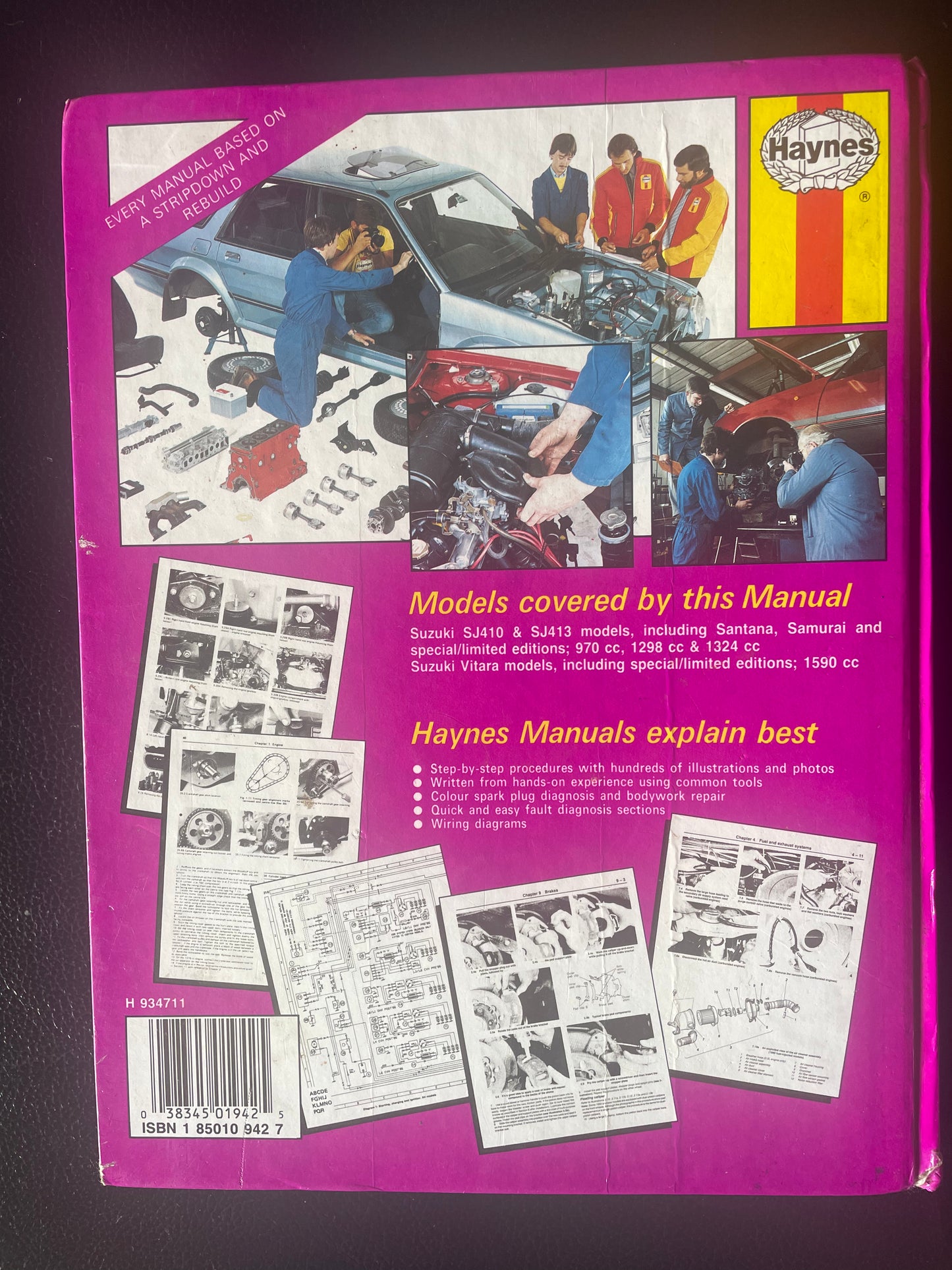 Suzuki SJ & Vitara Owners Workshop Manual