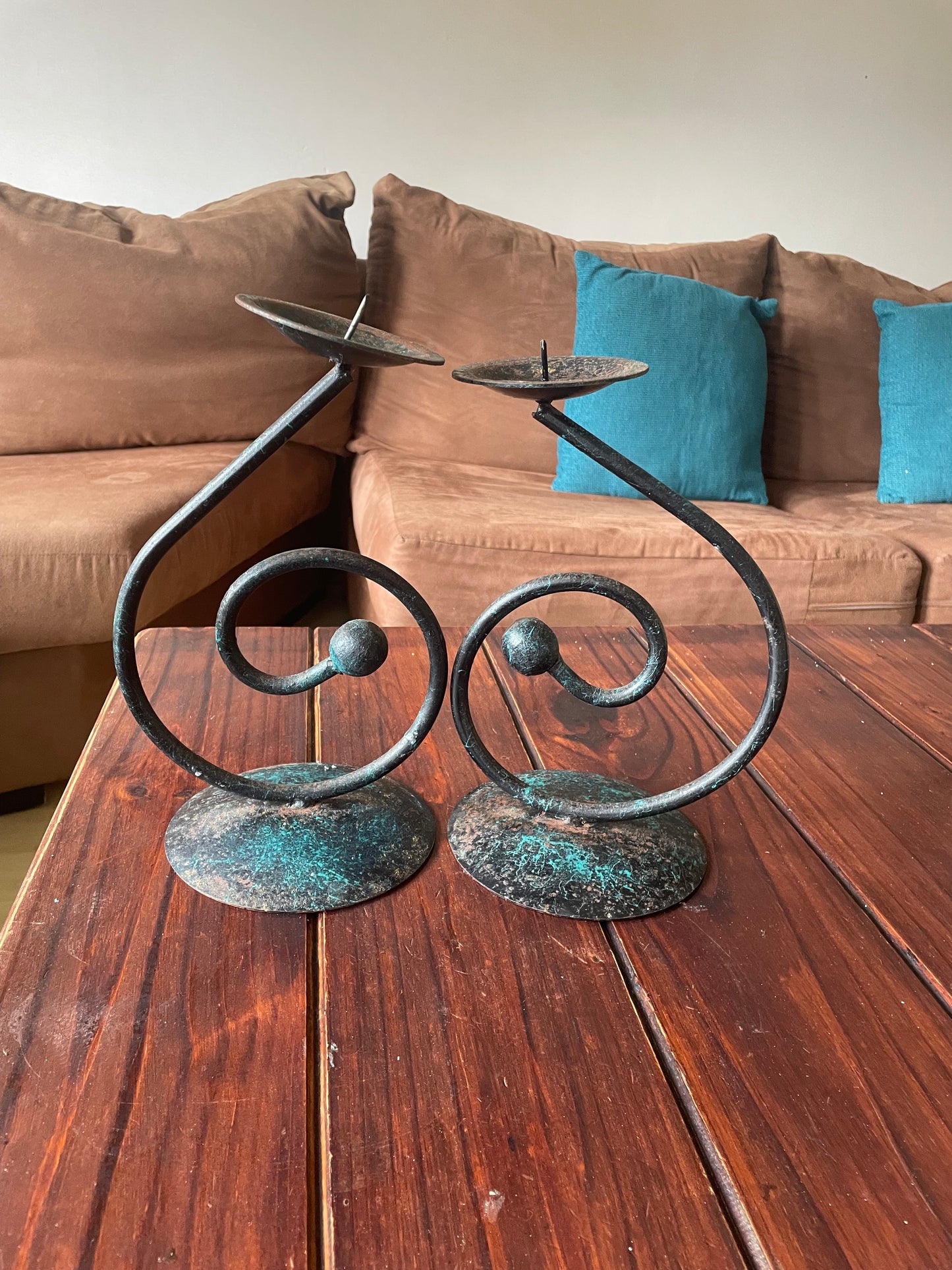 Wrought Iron candle sticks