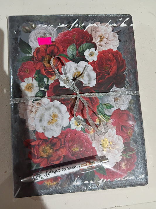 NOTE BOOK & PEN "BLESSED NOT STRESSED"