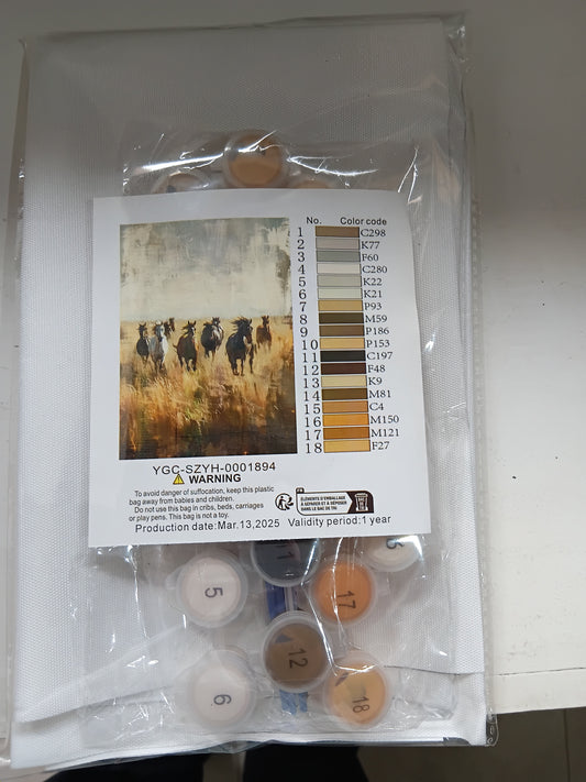 PAINT BY NUMBERS KIT (HORSES)