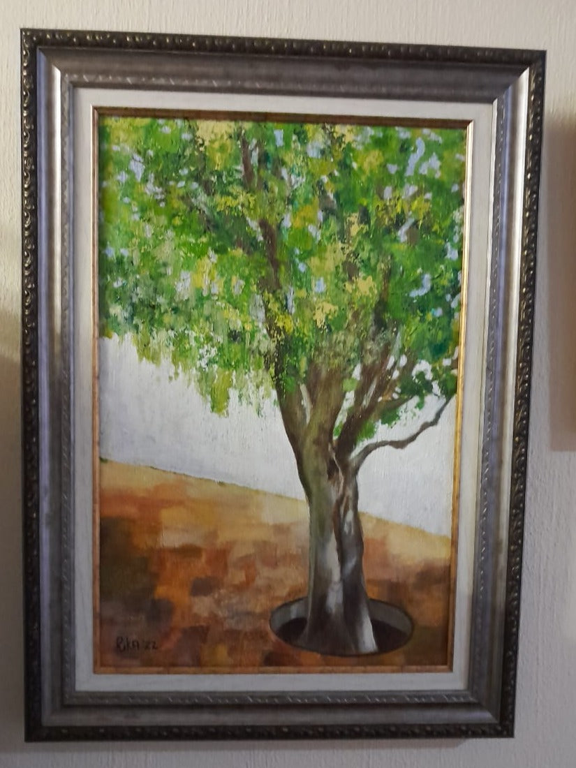 Framed Tree Painting by Rika (74x54cm)