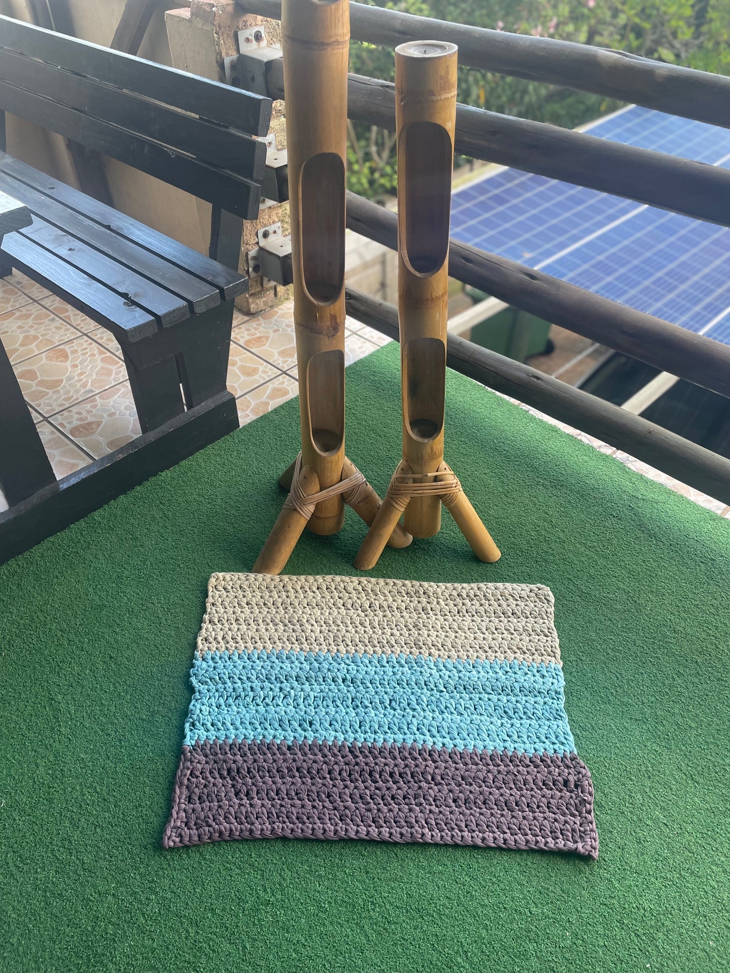 Bedside/bathroom mat made of T-shirt yarn (80x55cm)