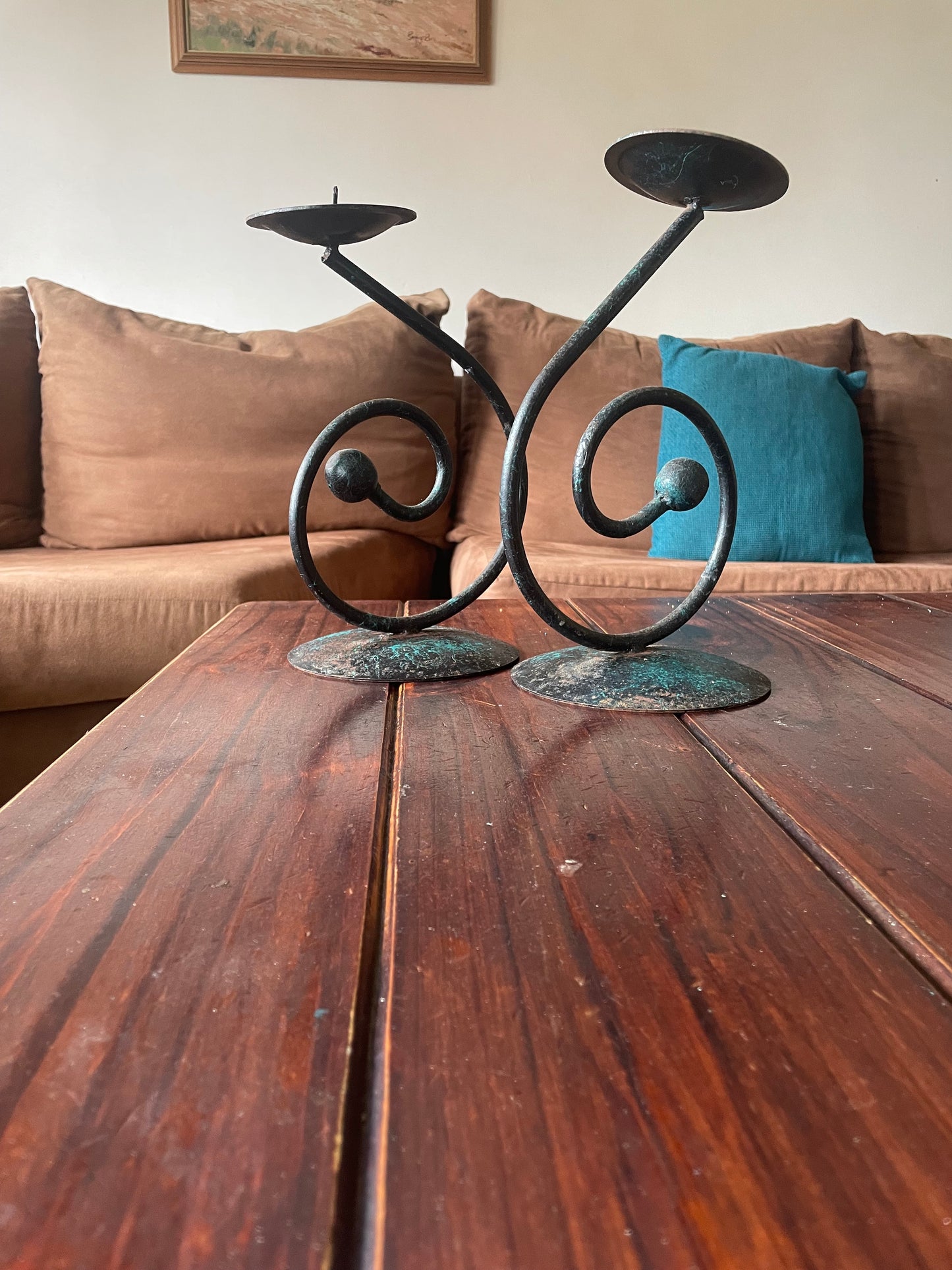 Wrought Iron candle sticks