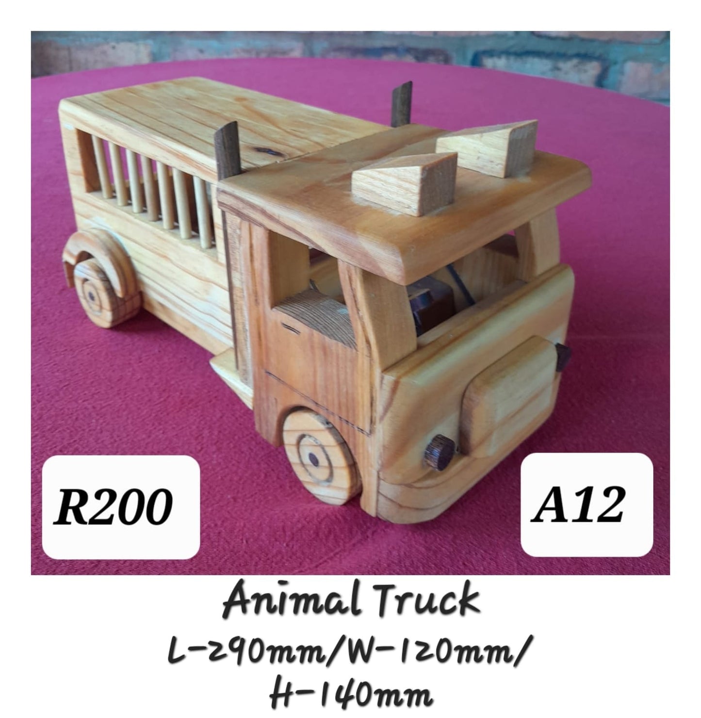 Animal Truck - Wood (290x120x140mm)