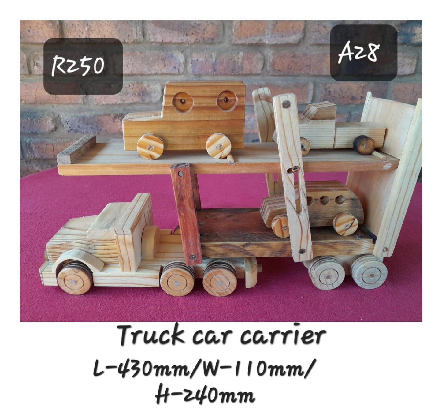 Truck Car Carrier - Wood (430x110x240mm)