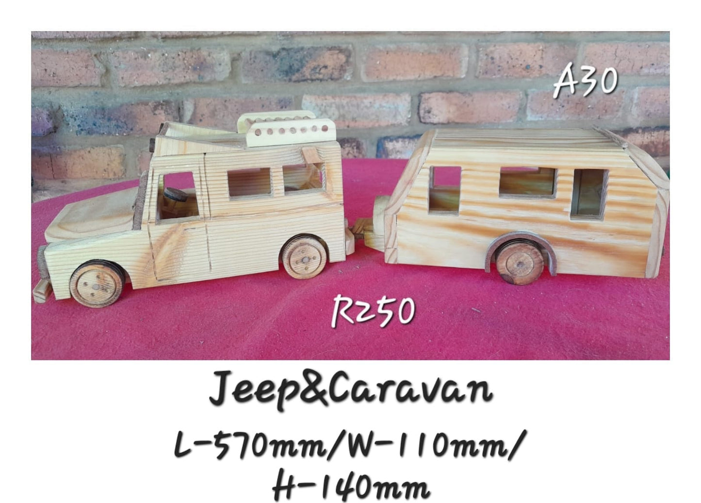 Jeep & Caravan - Wood (570x110x140)