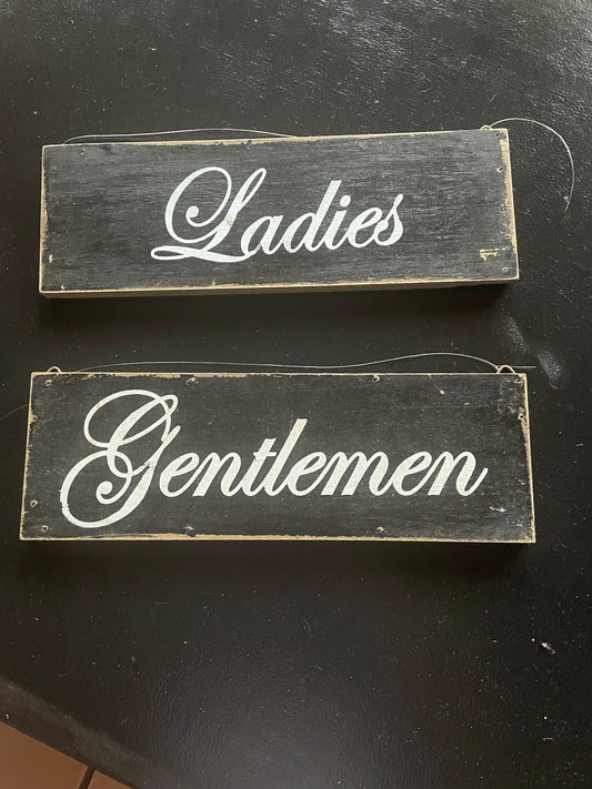 Ladies & Gentlemen Rustic Signs