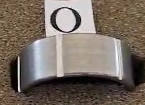 Tungsten men's ring. Grinded with diagonal lines (Size O)