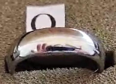 Tungsten men's ring. Polished (Size Q or Z)