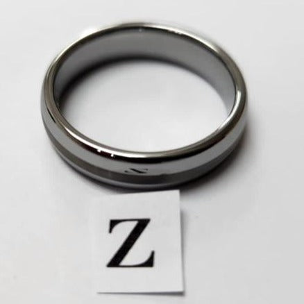 Tungsten men's ring. Polished (Size Q or Z)