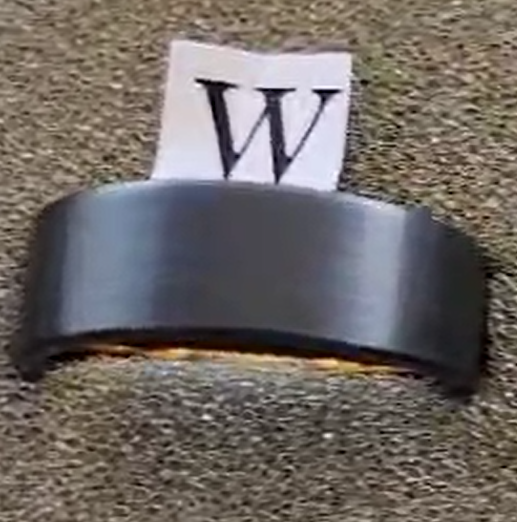 Tungsten men's ring. Flat black (Size U, W or Z)