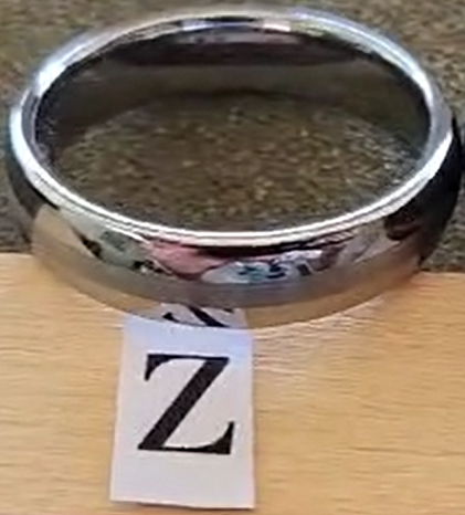 Tungsten men's ring. Polished (Size Q or Z)