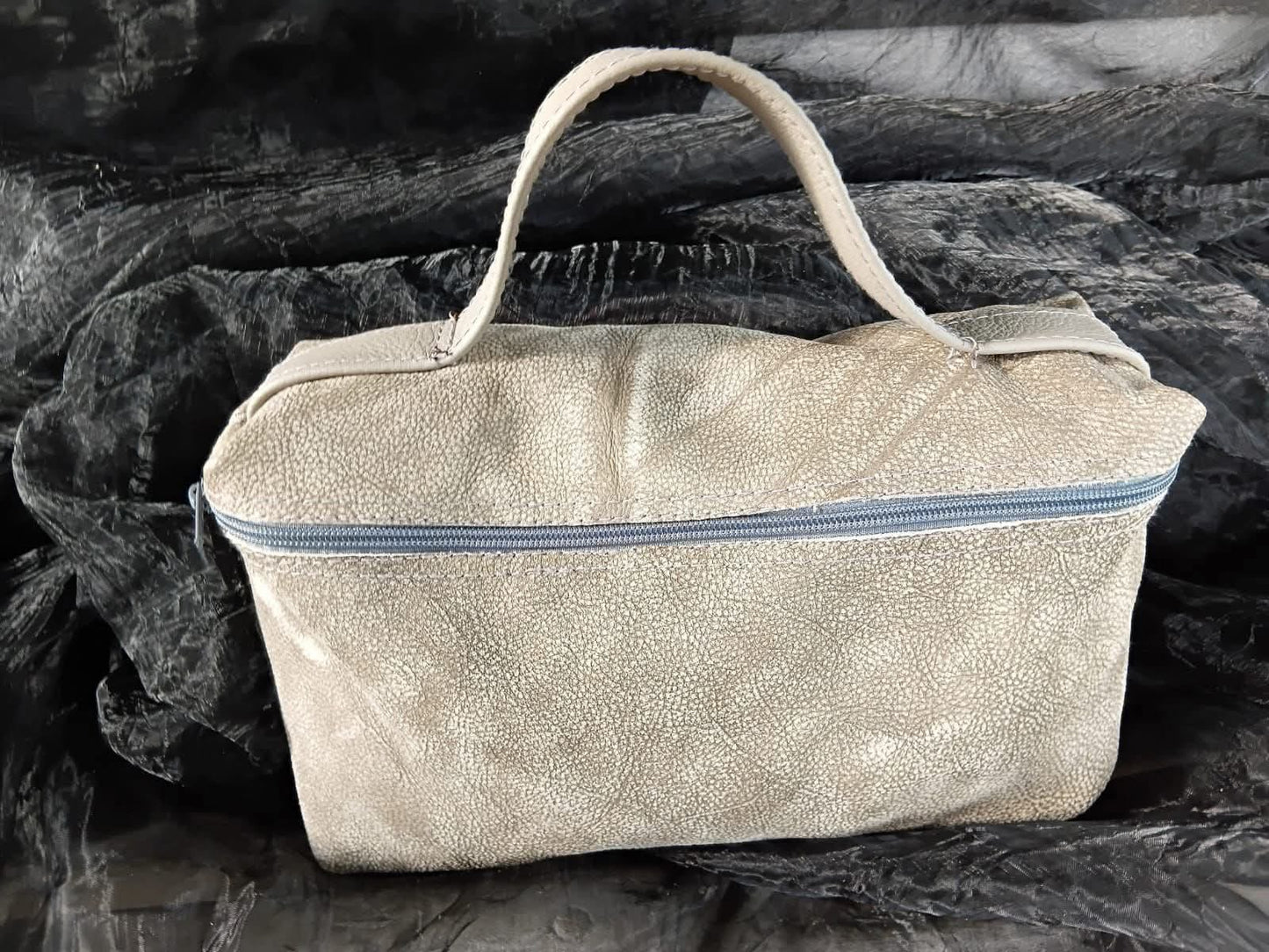 Leather make-up/toiletry bag